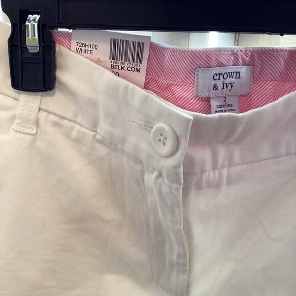 CROWN & IVY NWT CLASSIC FIT CAROLINE SHORTS SIZE 2 (SEE MEASUREMENTS) 1222 - Picture 3 of 4